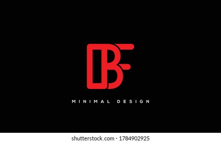 letras del alfabeto icono de monograma logotipo BF o FB