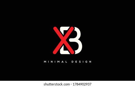 letras del alfabeto icono de monograma logotipo BX o XB