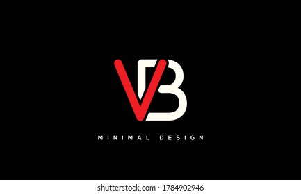 letras del alfabeto icono de monograma logotipo BV o VB