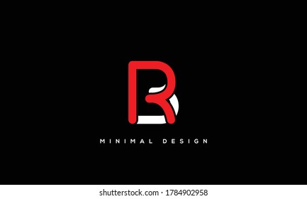 alphabet letters monogram icon logo BR or RB