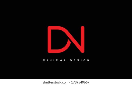 letras alfabéticas monograma logotipo DN o ND