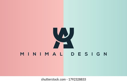 Buchstaben Monogramm Symbol-Logo AU oder UA