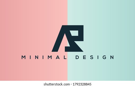 letras del alfabeto icono de monograma AR o RA