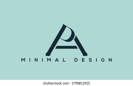 alphabet letters monogram icon logo AP or PA
