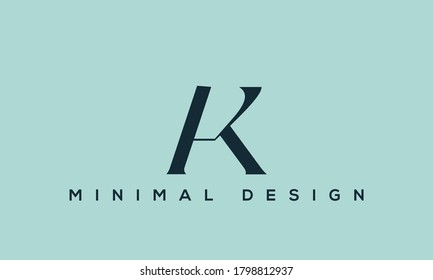 letras del alfabeto icono de monograma AK o KA