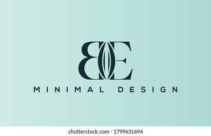 alphabet letters monogram icon logo BE or EB