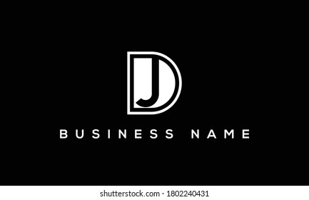Monogramm-Logo für Buchstaben des Alphabets DJ oder JD