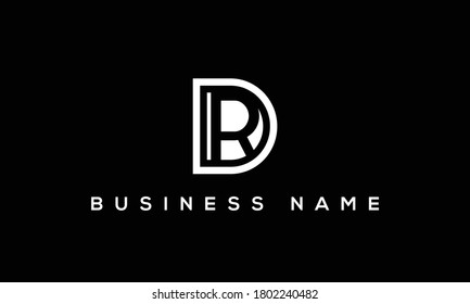 letras alfabéticas logotipo de icono de monograma DR o RD
