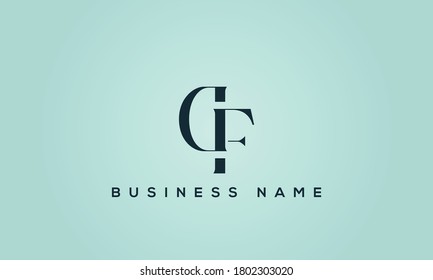 alphabet letters monogram icon logo DF or FD