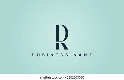 alphabet letters monogram icon logo DR or RD