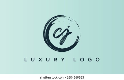 alphabet letters monogram icon logo CJ or JC