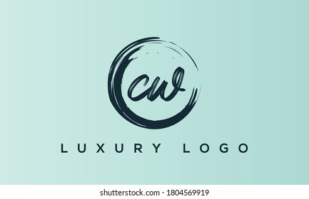 alphabet letters monogram icon logo CW or WC