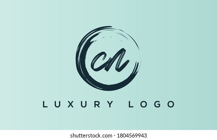 alphabet letters monogram icon logo CN or NC
