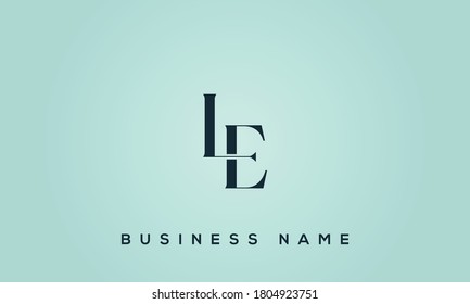 alphabet letters monogram icon logo EL or LE