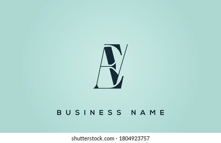 alphabet letters monogram icon logo EN or NE