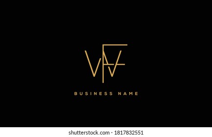 letras alfabéticas logotipo de icono de monograma FW o WF