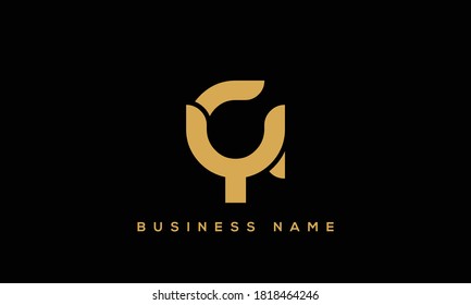 letras del alfabeto icono de monograma logotipo GY o YG