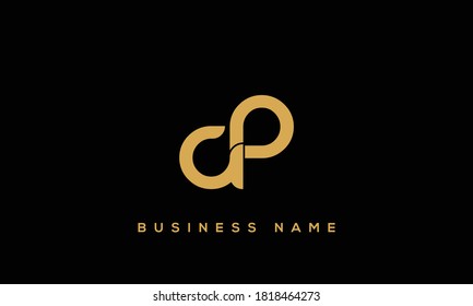 letras del alfabeto icono de monograma logotipo GP o PG