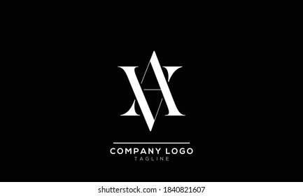 letras del alfabeto icono de monograma logotipo AV o VA