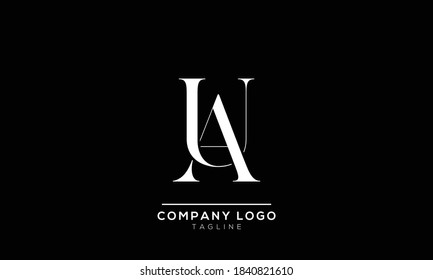 Buchstaben Monogramm Symbol-Logo AU oder UA