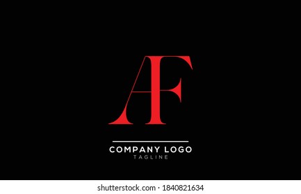 letras alfabéticas logotipo de icono de monograma AF o FA