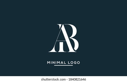 alphabet letters monogram icon logo AB or BA