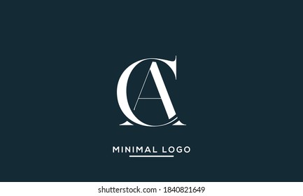alphabet letters monogram icon logo AC or CA