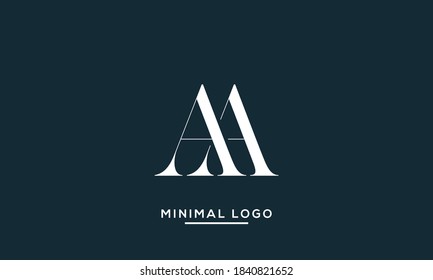 alphabet letters monogram icon logo AA