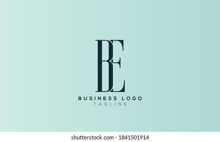 alphabet letters monogram icon logo BE or EB