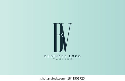 letras del alfabeto icono de monograma logotipo BV o VB