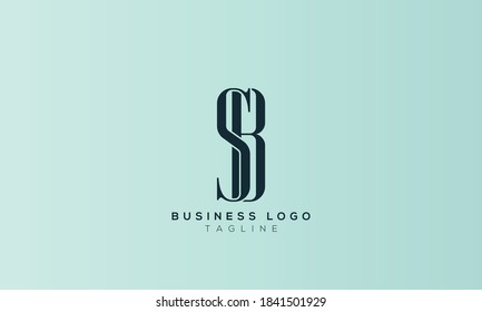 Buchstaben Monogramm-Symbol-Logo BS oder SB
