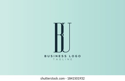 letras del alfabeto icono de monograma logotipo BU o UB