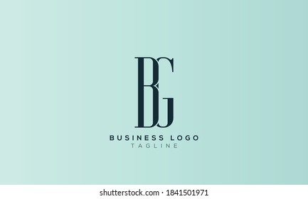 alphabet letters monogram icon logo BG or GB