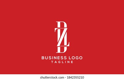 alphabet letters monogram icon logo DZ or ZD