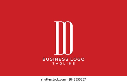 alphabet letters monogram icon logo DO or OD