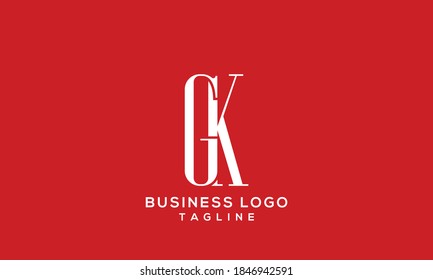 Buchstaben Monogramm-Symbol-Logo GK oder KG