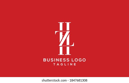 Monogramm-Logo für Buchstaben des Alphabets HZ oder ZH