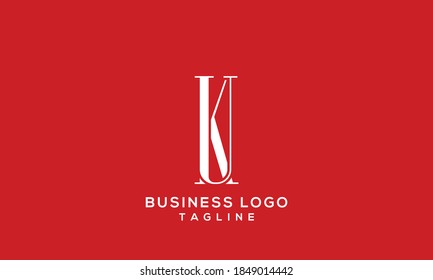 alphabet letters monogram icon logo KU or UK