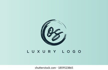 alphabet letters monogram icon logo OS or SO