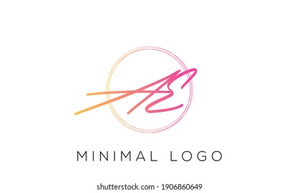 alphabet letters monogram icon logo AE or EA