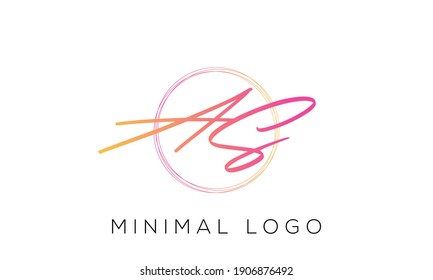 Monogramm-Logo für Buchstaben und Buchstaben des Alphabets AS oder SA