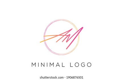 alphabet letters monogram icon logo AM or MA