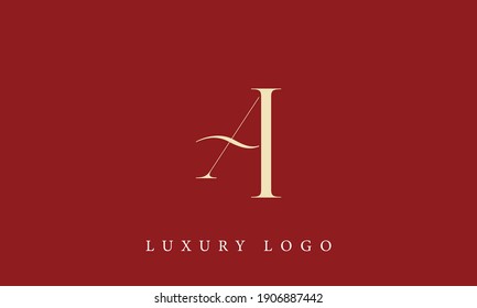letras del alfabeto icono de monograma logotipo AI o IA