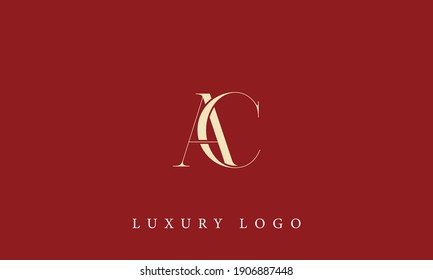 alphabet letters monogram icon logo AC or CA