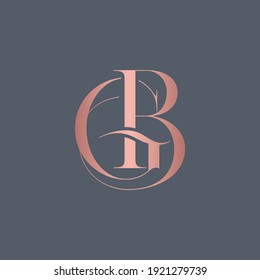 alphabet letters monogram icon logo BG or GB