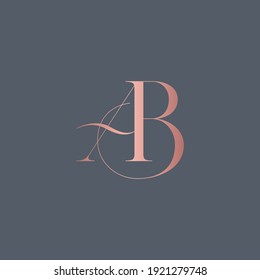 alphabet letters monogram icon logo BA or AB