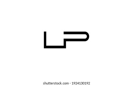 Alphabet letters monogram icon logo LP or PL