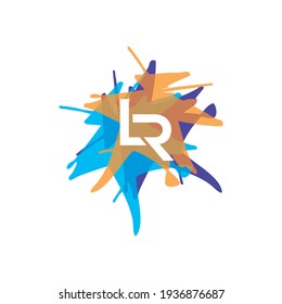 Letras alfabéticas logotipo de icono de monograma LR o RL