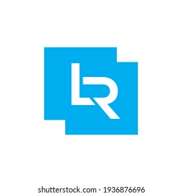 Alphabet letters monogram icon logo LR or RL