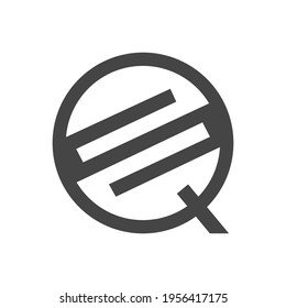 Alphabet letters monogram icon logo of QS